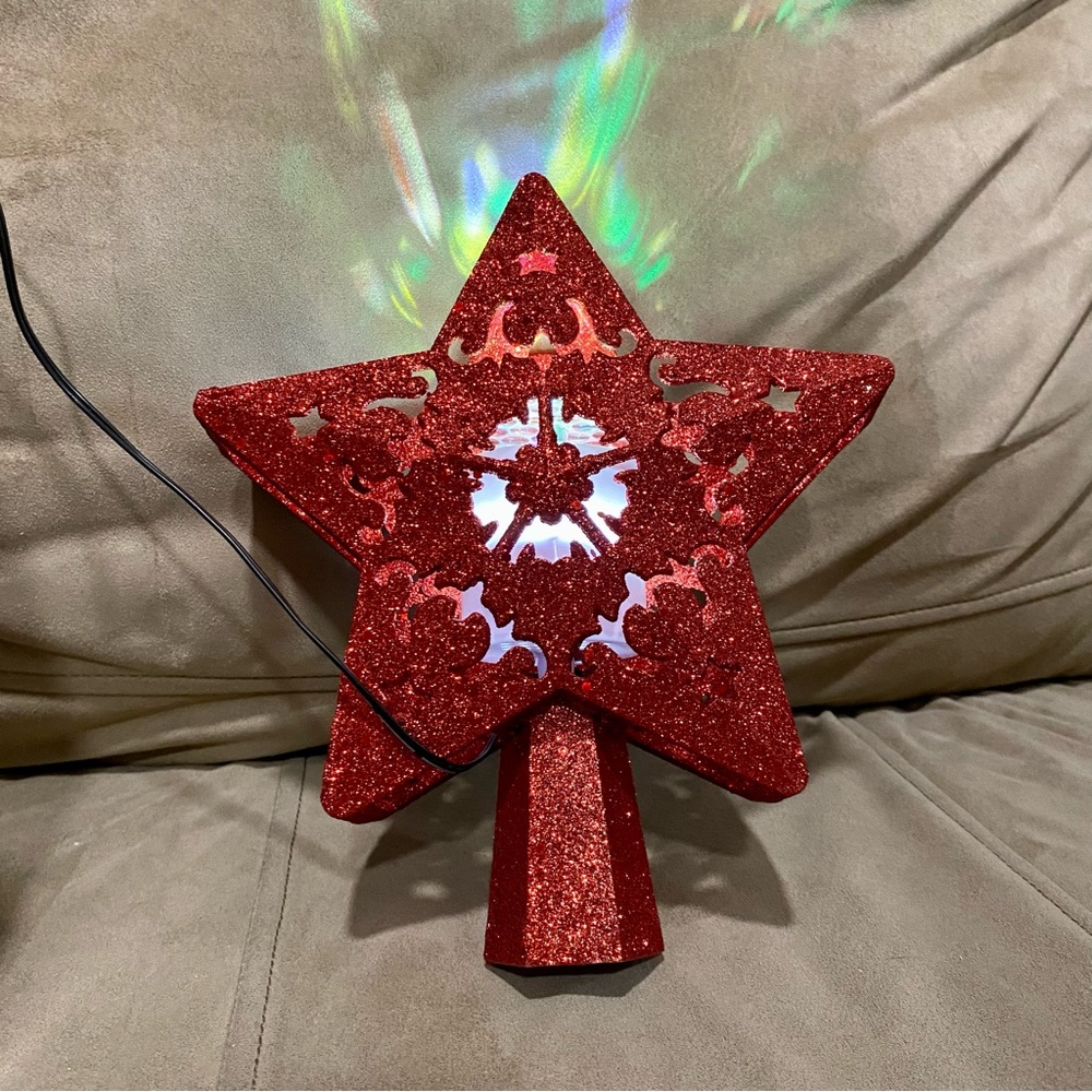 LED Motion Light Up Christmas Tree Topper Star